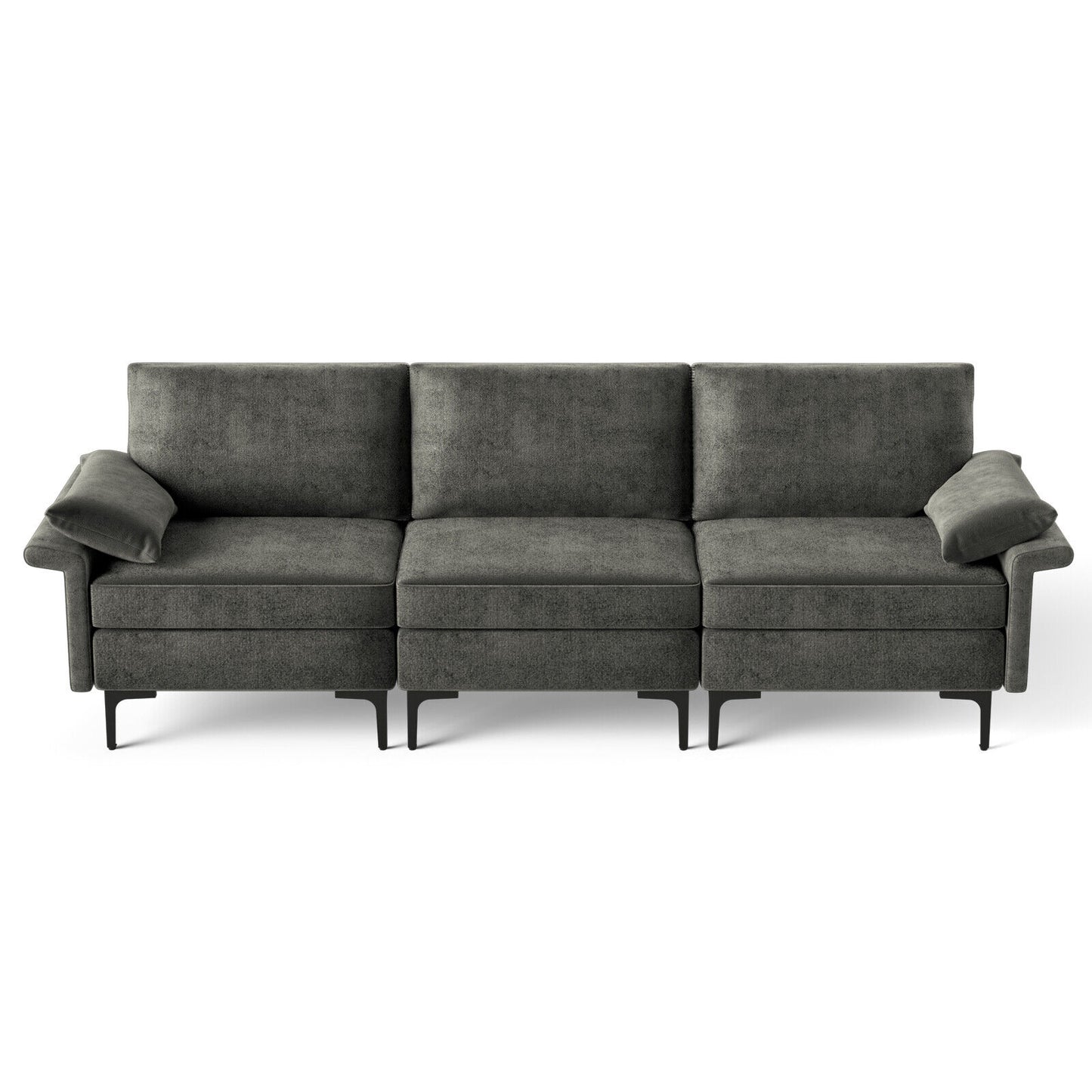 Large 3-Seat Sofa Sectional with Metal Legs for 3-4 people, Gray Sofas & Loveseats at Gallery Canada