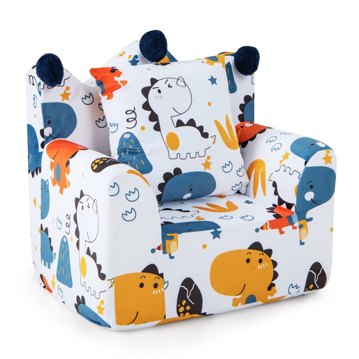 High-Density Kids Sofa With Armrest, Blue Kids Chairs & Seating Blue at Gallery Canada