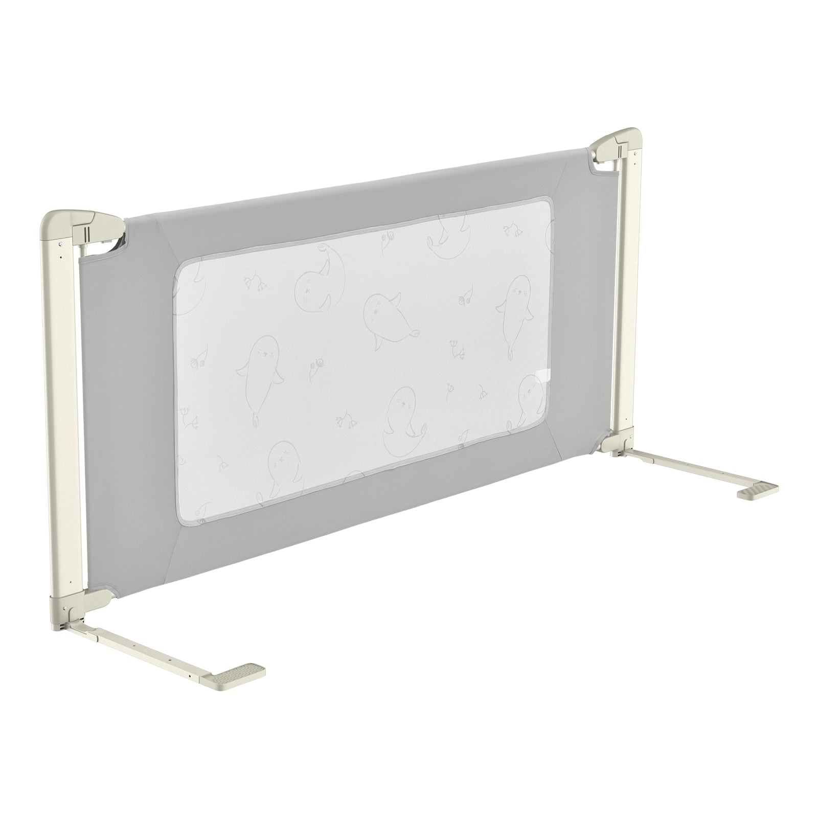 Toddler Bed Rail Guard, Adjustable Height, Safety Lock, 70 Inch, Gray Bed Rails at Gallery Canada