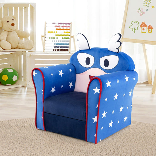 Original Kids Sofa with Armrest and Thick Cushion, Blue - Gallery Canada
