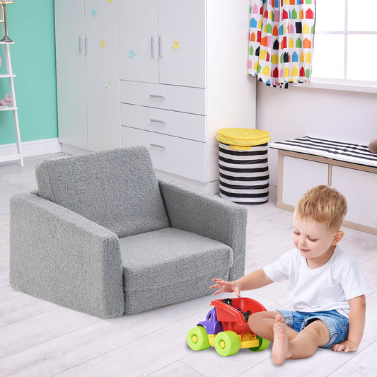2-in-1 Toddler Fold out Couch, Gray Kids Chairs & Seating S at Gallery Canada