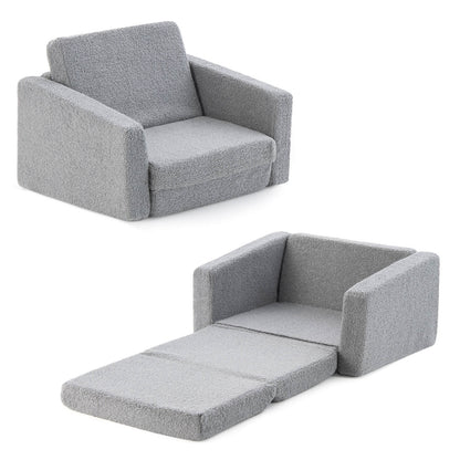 2-in-1 Toddler Fold out Couch, Gray Kids Chairs & Seating at Gallery Canada
