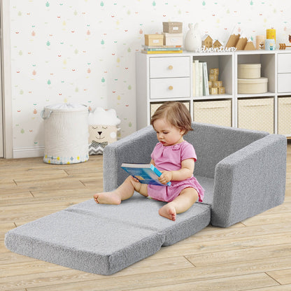 2-in-1 Toddler Fold out Couch, Gray Kids Chairs & Seating at Gallery Canada
