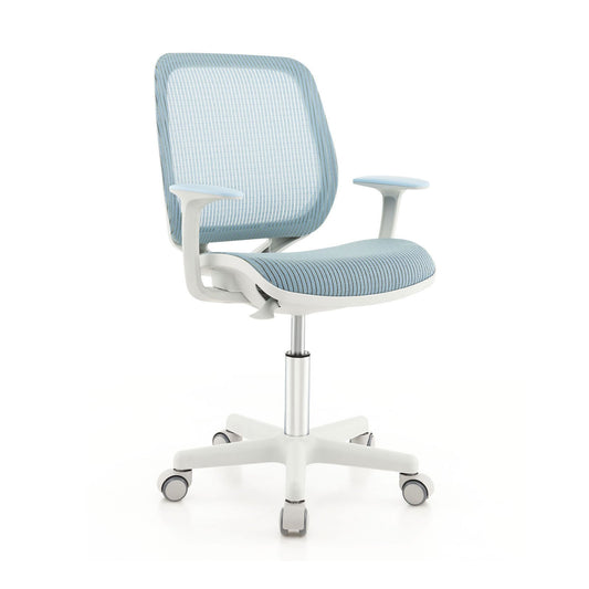 Swivel Mesh Children Computer Chair with Adjustable Height, Blue - Gallery Canada