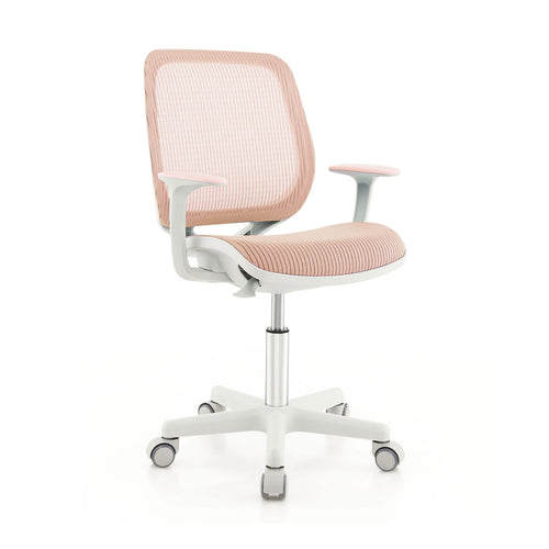 Swivel Mesh Children Computer Chair, Adjustable Height, Pink