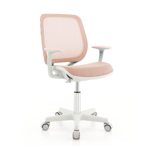 Swivel Mesh Children Computer Chair with Adjustable Height, Pink Kids Chairs & Seating Pink at Gallery Canada
