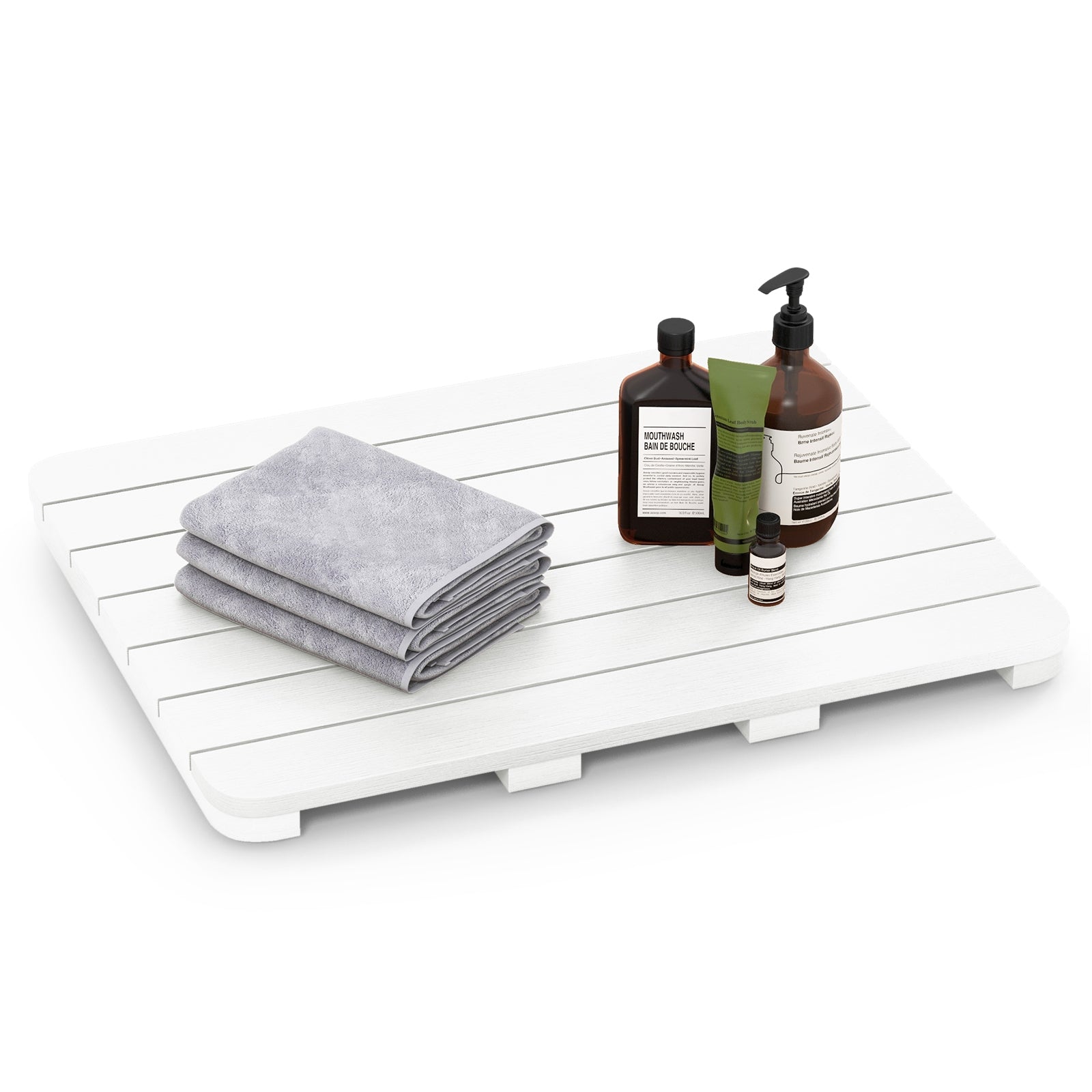 Waterproof HIPS Bath Spa Shower Mat with Non Slip Foot Pads, White Bath Safety at Gallery Canada