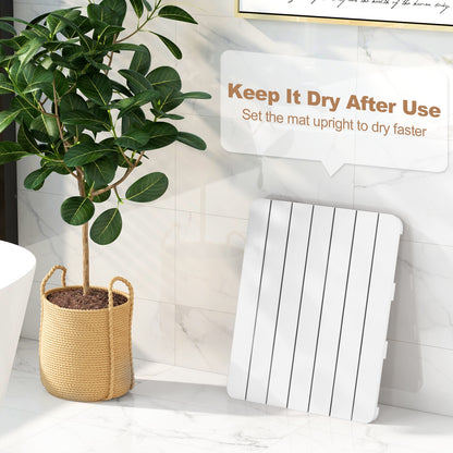 Waterproof HIPS Bath Spa Shower Mat with Non Slip Foot Pads, White Bath Safety at Gallery Canada