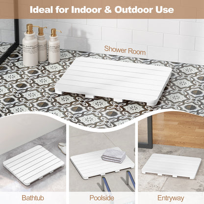 Waterproof HIPS Bath Spa Shower Mat with Non Slip Foot Pads, White Bath Safety at Gallery Canada