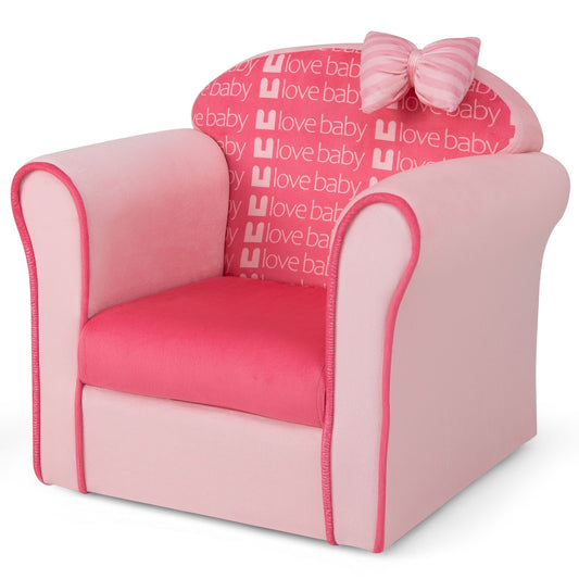 Original Kids Sofa with Armrest and Thick Cushion, Pink - Gallery Canada