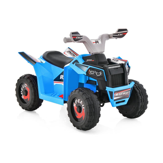 Kids Ride on ATV 4 Wheeler Quad Toy Car with Direction Control, Blue - Gallery Canada