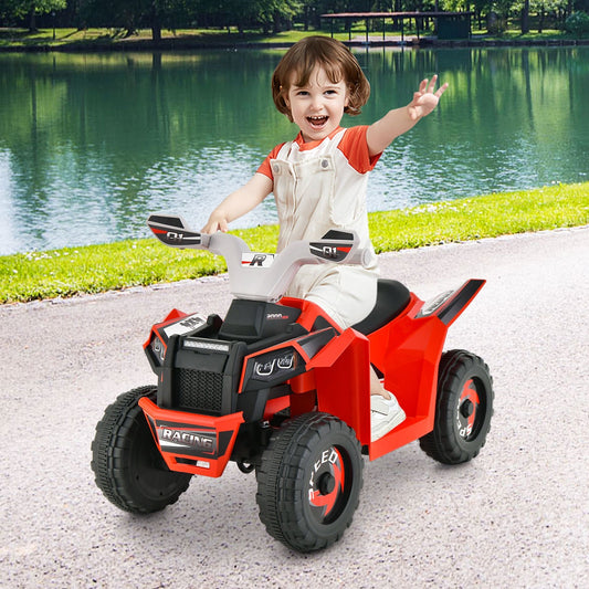 Kids Ride on ATV 4 Wheeler Quad Toy Car with Direction Control, Red - Gallery Canada