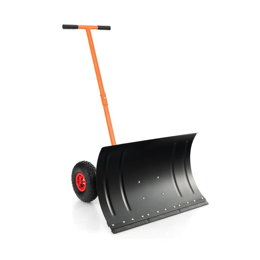 29 Inch Snow Pusher, For Driveway, Orange