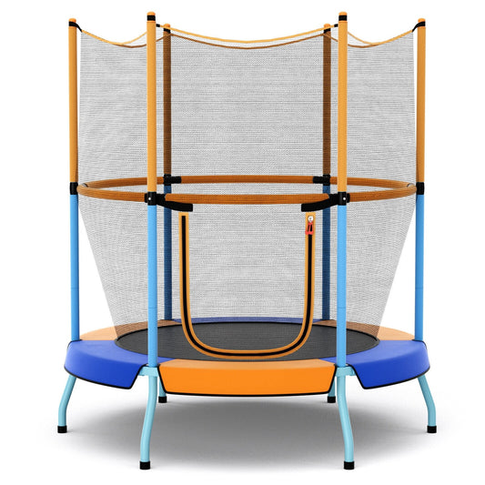 48" Toddler Trampoline with Safety Enclosure Net, Orange - Gallery Canada