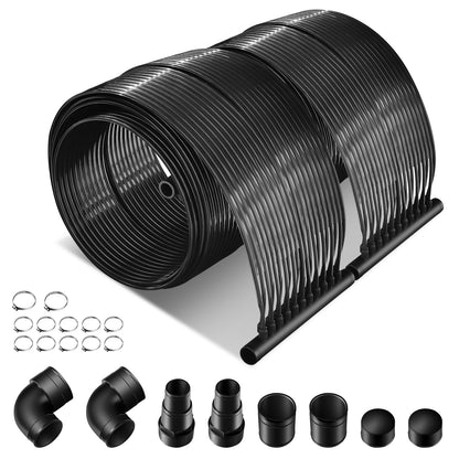 2 Pieces 16.4 Feet Weatherproof Solar Swimming Pool Heating System-M, Black Swimming Pools at Gallery Canada