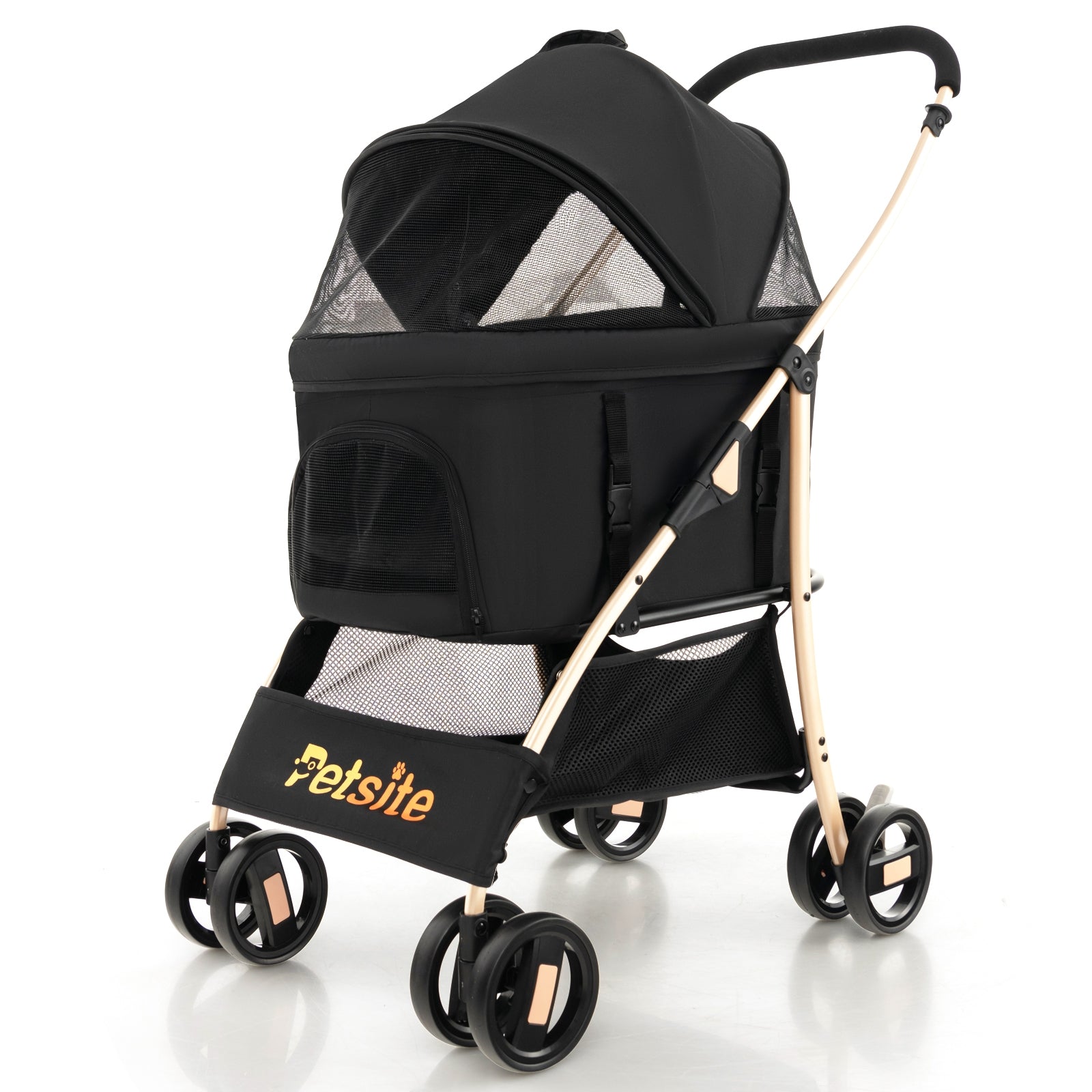 3-In-1 Pet Stroller with Removable Car Seat Carrier, Black Dog Supplies at Gallery Canada