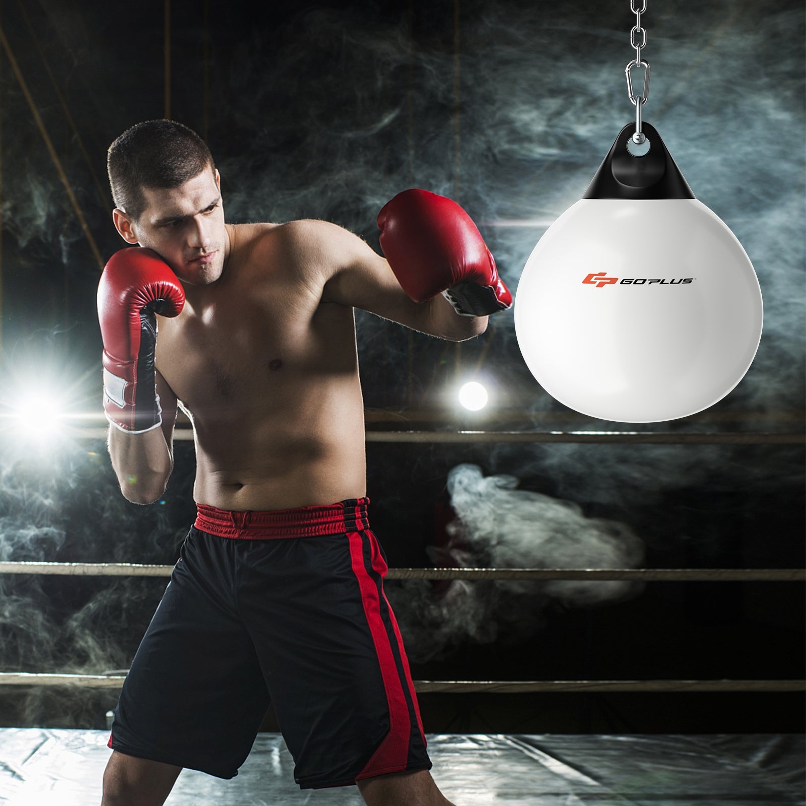 21 Inch Water Punching Bag with Adjustable Metal Chain, White Boxing & Martial Arts at Gallery Canada