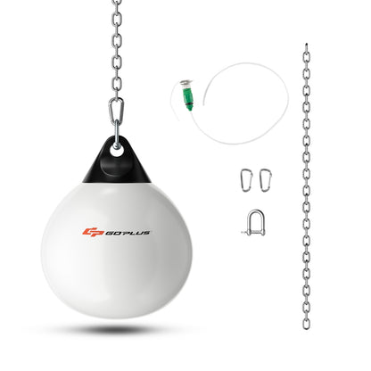 21 Inch Water Punching Bag, Adjustable Metal Chain, White Boxing & Martial Arts White at Gallery Canada