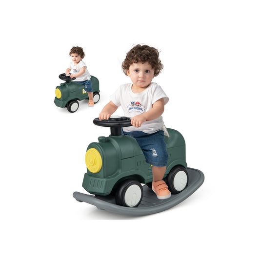 3-in-1 Rocking Horse and Scooter with Detachable Balance Board, Green