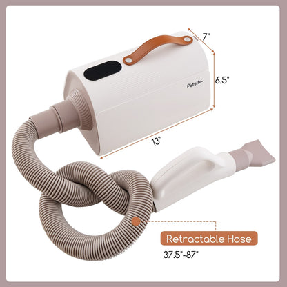 Dog Cat Hair Blower with Negative Ion Function and Adjustable Temperature, White at Gallery Canada