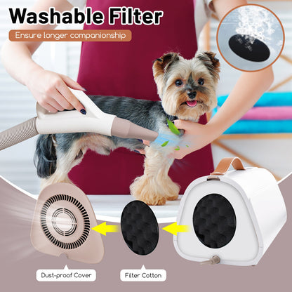 Dog Cat Hair Blower with Negative Ion Function and Adjustable Temperature, White Pets at Gallery Canada