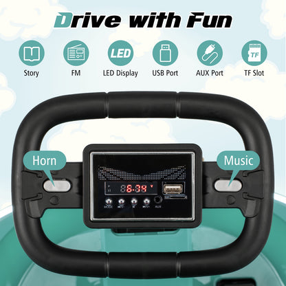 6V kids Ride-on Bumper Car with 360° Spinning and Dual Motors, Green Powered Ride On Toys at Gallery Canada