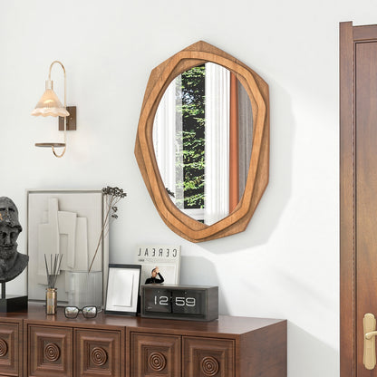 Large Water Proof Irregular Framed Decoration Wall Mirror with Expansion Screws, Natural Wall Mirrors at Gallery Canada