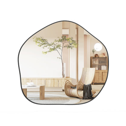 Irregular Wall Mirror, Metal Frame, Asymmetrical, Black Wall Mirrors Black at Gallery Canada
