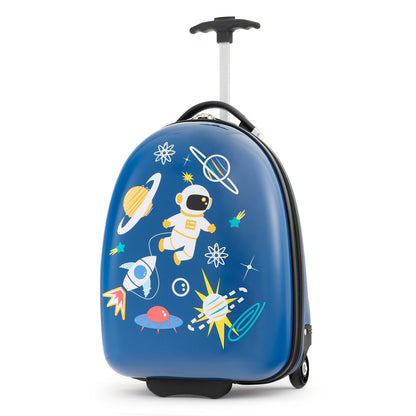 16 Inch Kids Hard Shell Suitcase With Wheels, Blue Kids Luggage Blue at Gallery Canada