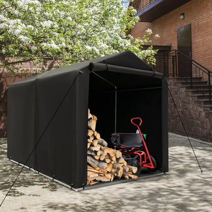 7 x 5.2FT Storage Shelter, Bike Tent With Waterproof Cover, Gray Carports at Gallery Canada