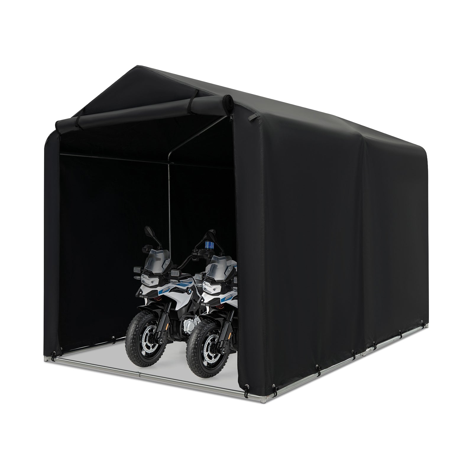 7 x 5.2FT Storage Shelter, Bike Tent With Waterproof Cover, Gray Carports Gray at Gallery Canada