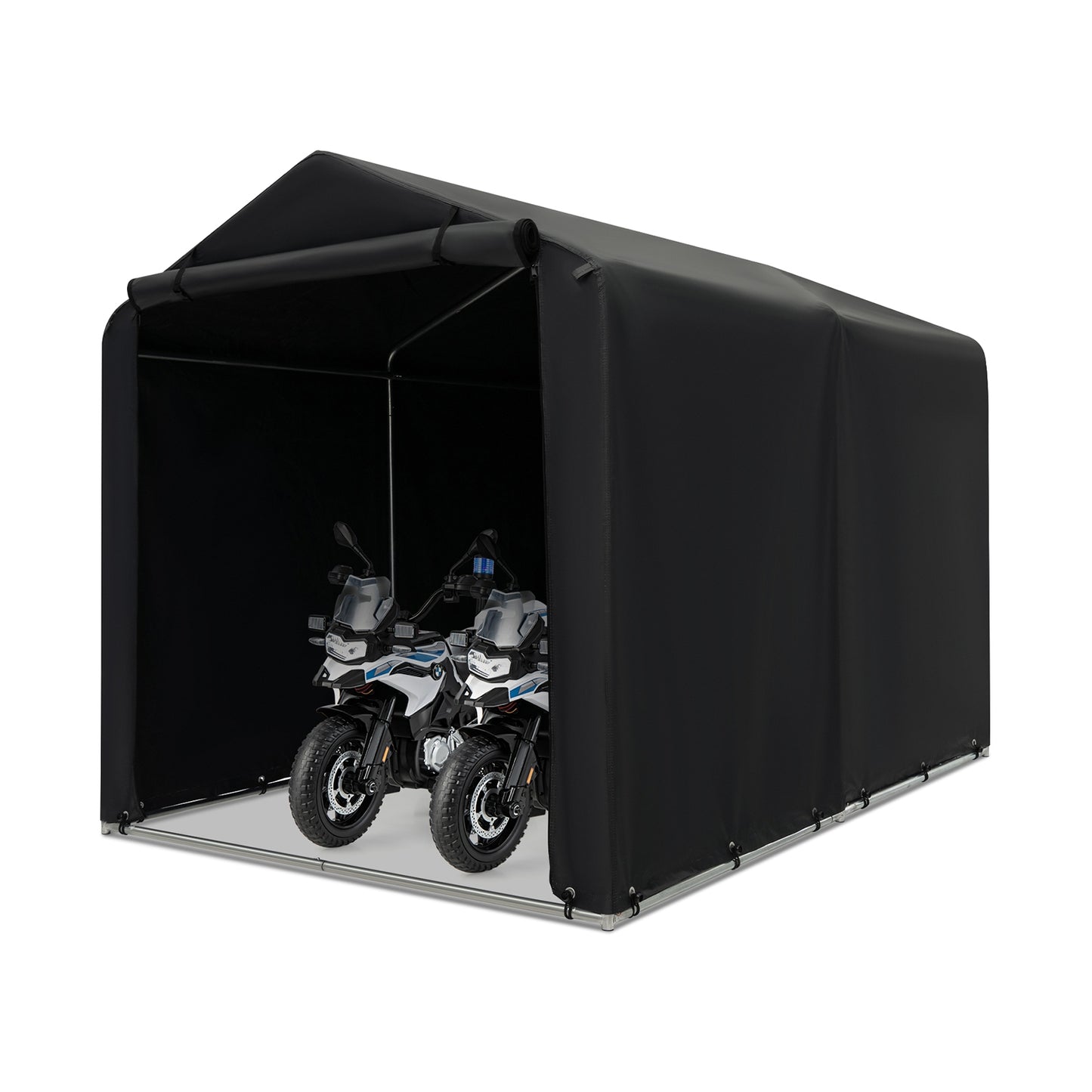 7 x 5.2FT Storage Shelter, Bike Tent With Waterproof Cover, Gray Carports Gray at Gallery Canada