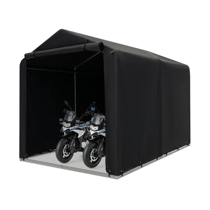 7 x 5.2FT Storage Shelter, Bike Tent With Waterproof Cover, Gray Carports Gray at Gallery Canada