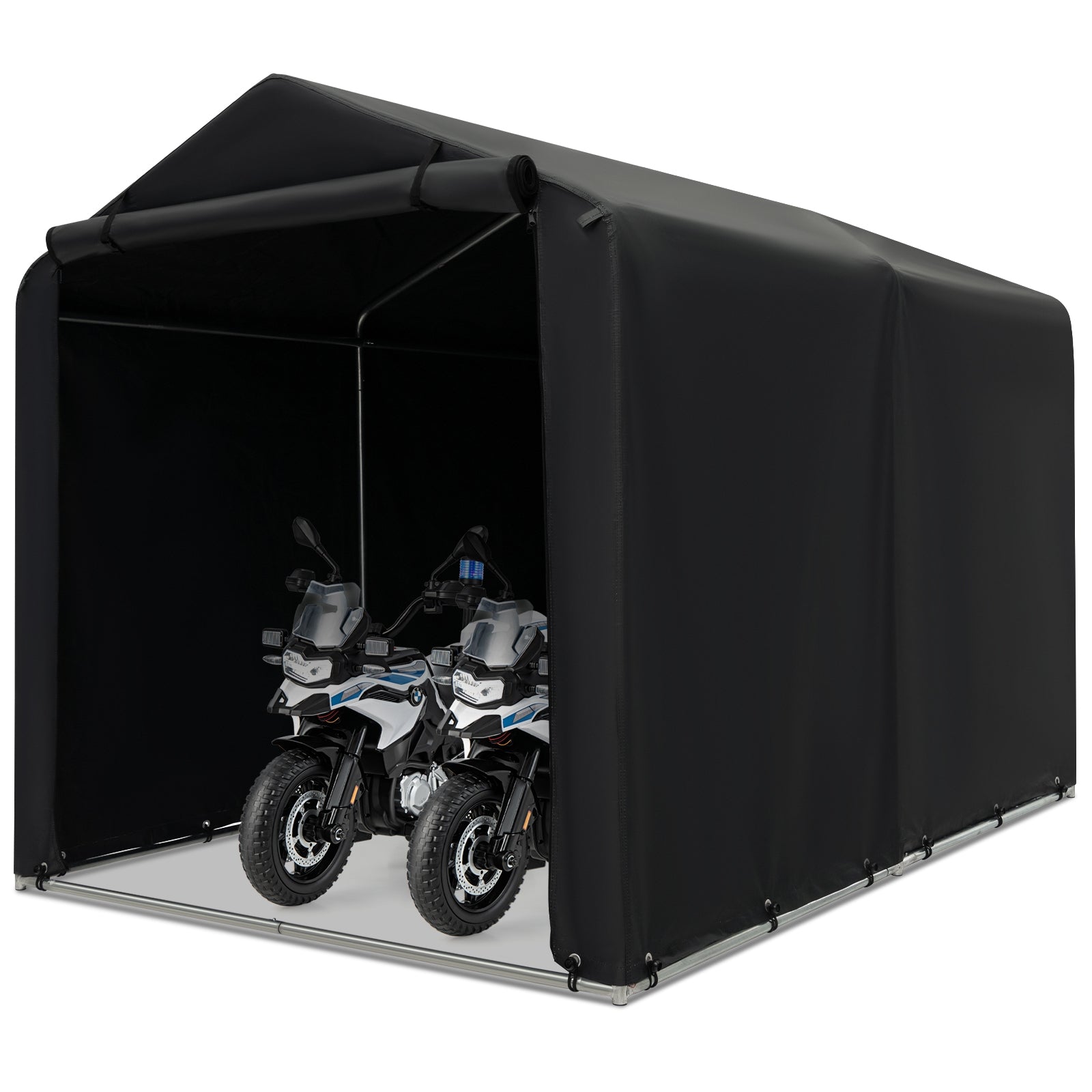 7 x 5.2FT Storage Shelter, Bike Tent With Waterproof Cover, Gray Carports at Gallery Canada