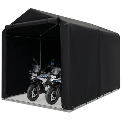 7 x 5.2FT Storage Shelter, Bike Tent With Waterproof Cover, Gray Carports at Gallery Canada