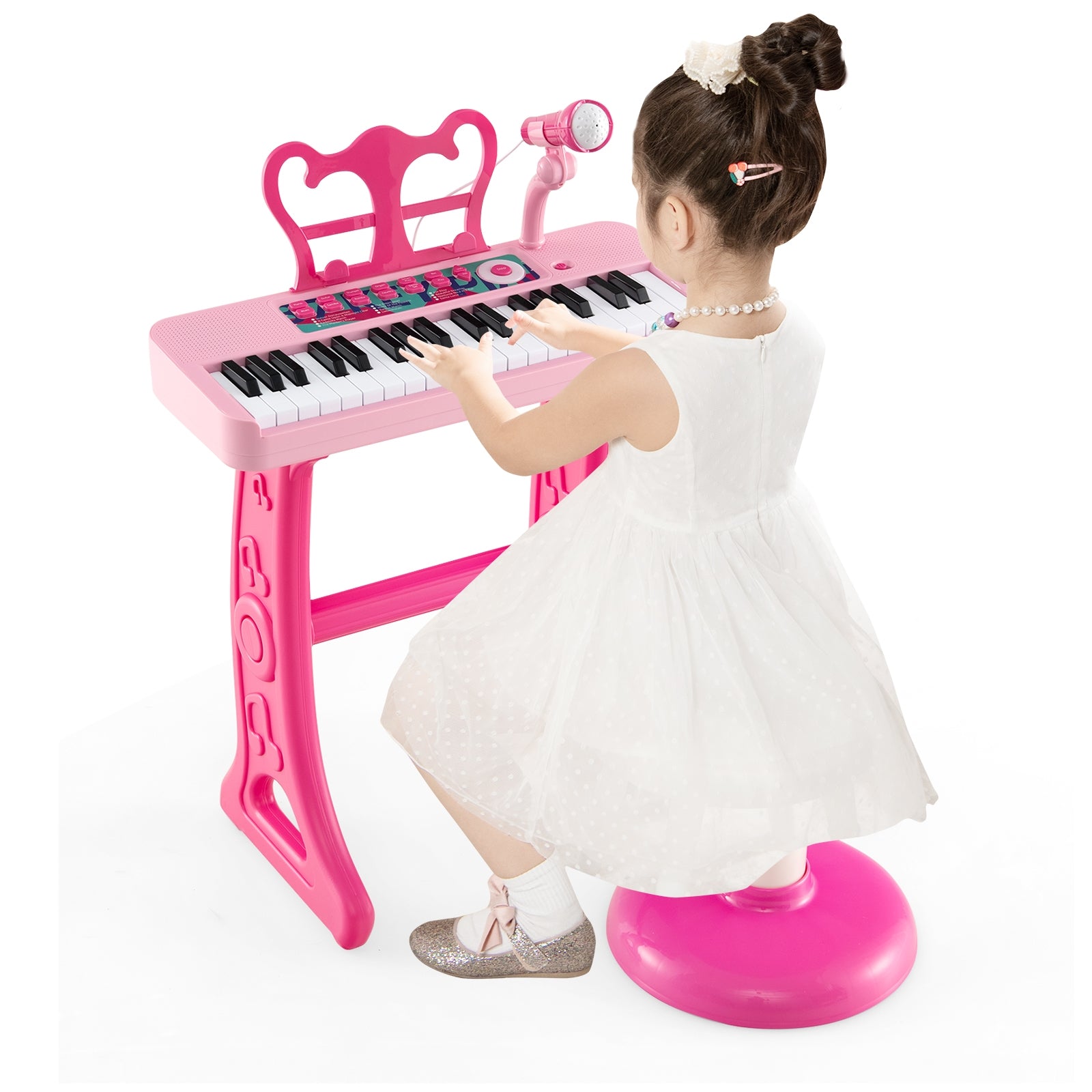 Kids Piano Keyboard 37-Key Kids Toy Keyboard Piano with Microphone for 3+ Kids, Pink Pianos & Keyboards at Gallery Canada
