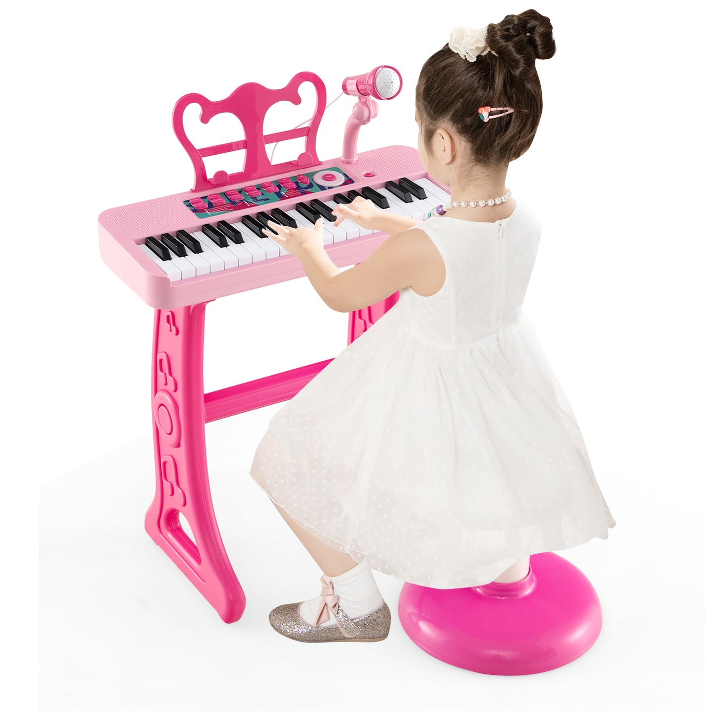 Kids Piano Keyboard 37-Key Kids Toy Keyboard Piano with Microphone for 3+ Kids, Pink Pianos & Keyboards at Gallery Canada