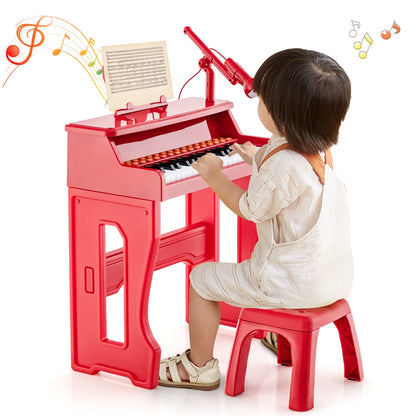 37 Keys Kids Piano Keyboard With Microphone, Red Pianos & Keyboards at Gallery Canada