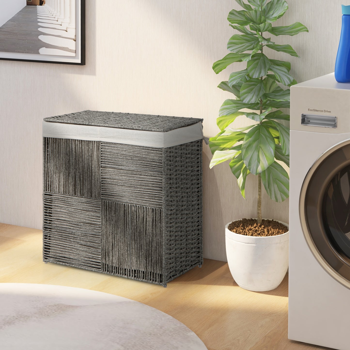 29 Gallons Laundry Hamper, Removable Liner Bag, Gray Laundry Baskets at Gallery Canada