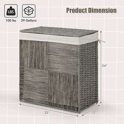 29 Gallons Laundry Hamper, Removable Liner Bag, Gray Laundry Baskets at Gallery Canada