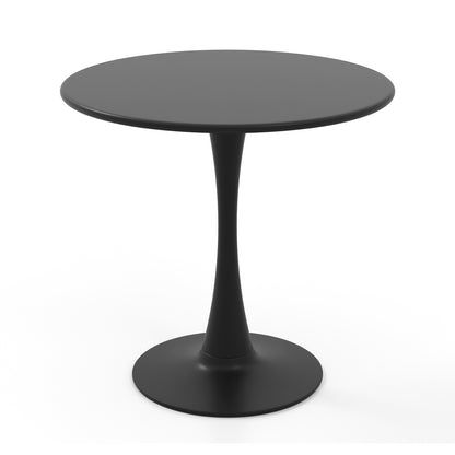 31.5 Inch Round Dining Table with Anti-Slip PP Ring, Black Bar Tables Black at Gallery Canada