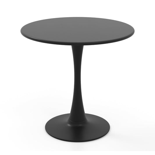 31.5" Round Dining Table with Anti-Slip PP Ring, Black - Gallery Canada