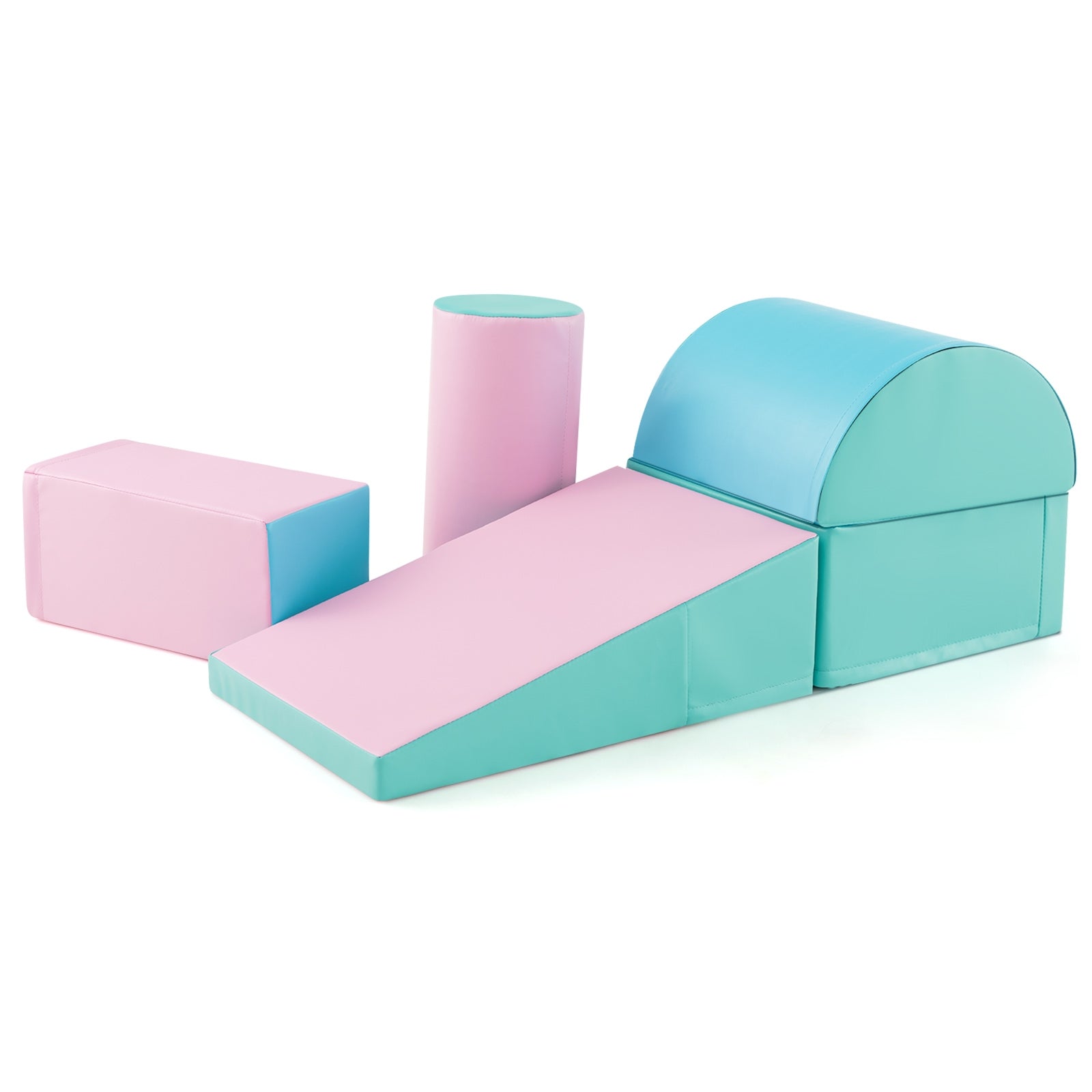 5-Piece Kids Climb and Crawl Activity Playset, Green Climbers & Slides Green at Gallery Canada