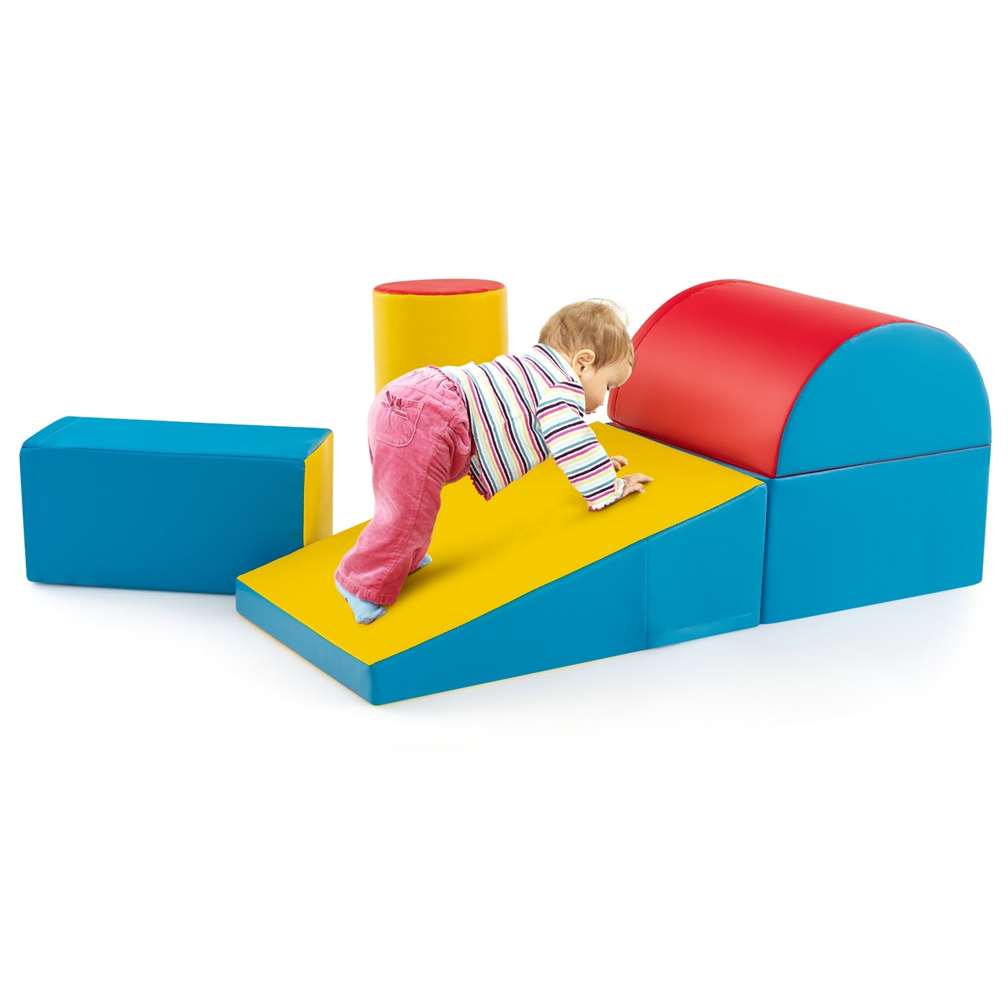 5-Piece Kids Climb And Crawl Activity Playset, Red Climbers & Slides at Gallery Canada