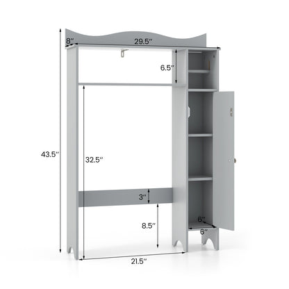 Over The Toilet Storage Cabinet, Toilet Paper Holder, Gray Bathroom Etagere at Gallery Canada