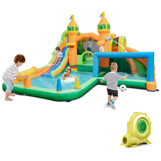 Inflatable Water Slide, 735W Blower, Multicolor Bounce House Multicolor at Gallery Canada