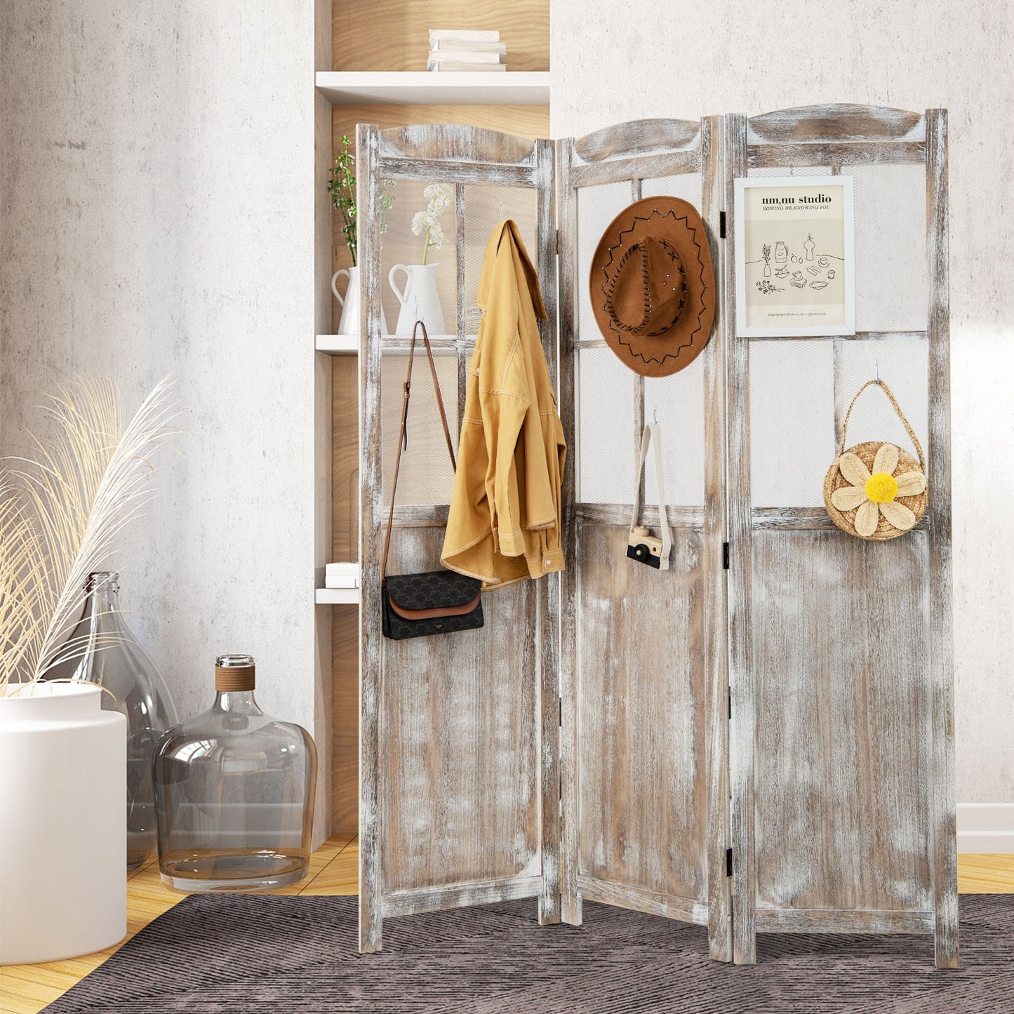 6 Feet Folding Privacy Screen, Coffee Room Dividers at Gallery Canada