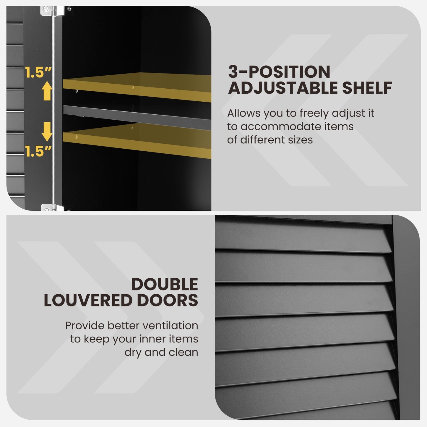 2-Doors Bathroom Wall-Mounted Medicine Cabinet with Towel Bar, Black Wall Cabinets at Gallery Canada