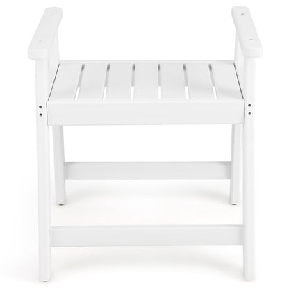 Heavy Duty Shower Bench with Arms for Inside Shower Shaving Legs, White