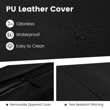 4-Panel PU Leather Folding Exercise Mat with Carrying Handles, Black Yoga & Gym Mats at Gallery Canada
